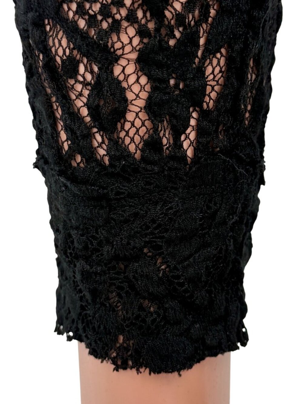 NWT Free People Black Sheer Floral Lace Leggings | Whimsigoth Dark Coquette Boho - Picture 6 of 16